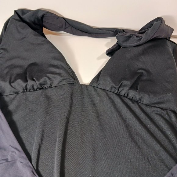 BluMoss Luxury One-Piece Swimwear Villa Classic Halter Maillot Navy Size Small - Picture 10 of 15